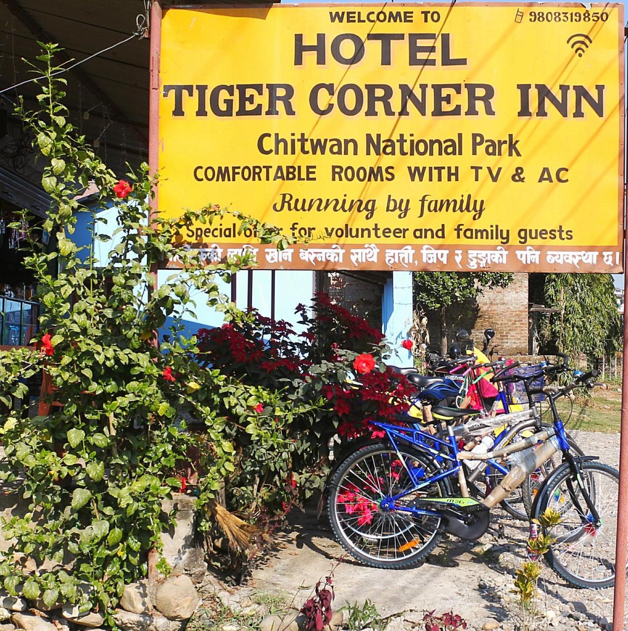 Tiger Corner Inn Sauraha Eksteriør billede